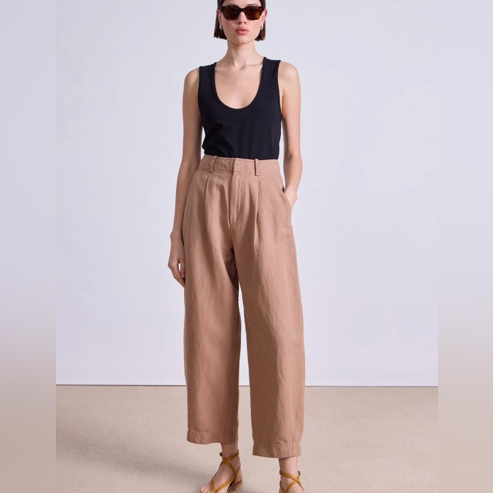 **SOLD**  Apiece Apart Bari Crop Trouser in Deep Khaki